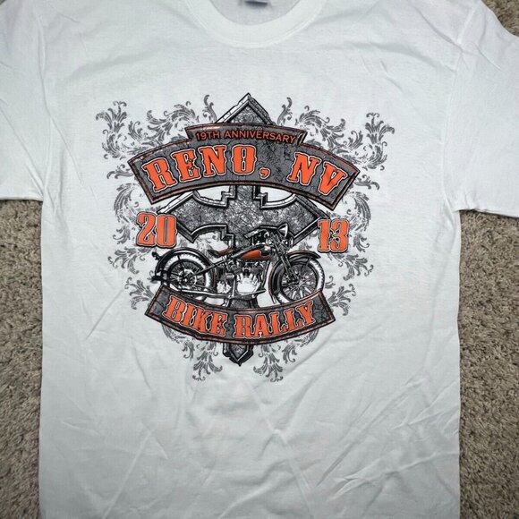 Reno Nevada Bike Show Rally T Shirt 2013 19th large Motorcycle Biker Tee Mens - Picture 1 of 9